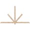 Ekena Millwork Kennewick Smooth Timber Gable Bracket, Douglas Fir, 84"W x 49"H x 1 1/2"D x 3 1/2"F, 14/12 Pitch GBW084X49X0204KEN00SDF - alternate 1